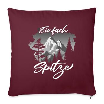 Sommet de la montagne, tout simplement génial - Housse de coussin décorative 45 x 45 cm - bordeaux - Devant