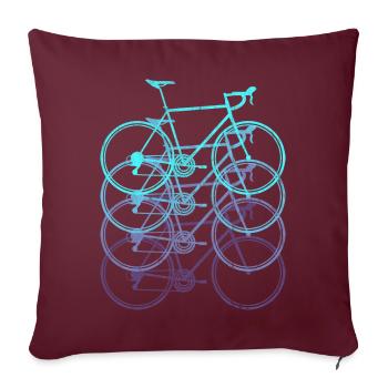 Vélo de route Vélo Cyclisme de route Cadeau de cycliste de route - Housse de coussin décorative 45 x 45 cm - bordeaux - Devant