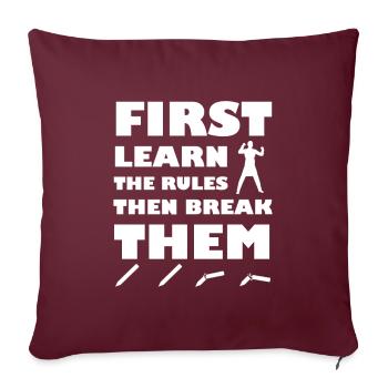 break the rules - Housse de coussin décorative 45 x 45 cm - bordeaux - Devant