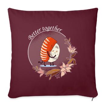 Sushi Better Together - Housse de coussin décorative 45 x 45 cm - bordeaux - Devant