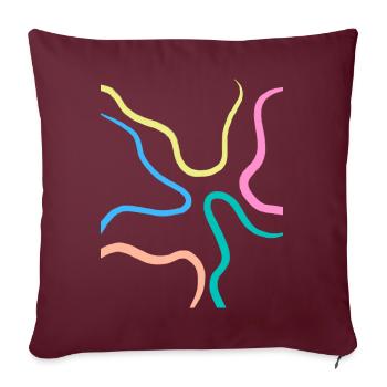 Color Neon Vibes - Sofakissenbezug 45 x 45 cm - Burgunderrot - Vorne