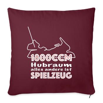 1800 ccm alles andere ist Spielzeug Goldwing - Sofakissenbezug 45 x 45 cm - Burgunderrot - Vorne