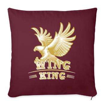 Wing King Motorrad Goldwing Design - Sofakissenbezug 45 x 45 cm - Burgunderrot - Vorne