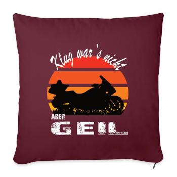 Klug war's nicht Goldwing Retro Sonnenuntergang - Sofakissenbezug 45 x 45 cm - Burgunderrot - Vorne