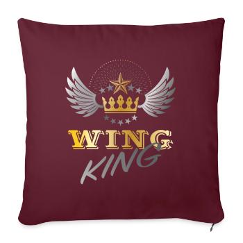 Motorrad Goldwing Gold Wing Wing König - Sofakissenbezug 45 x 45 cm - Burgunderrot - Vorne
