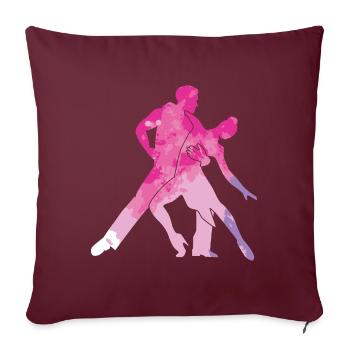 Salsa Tanzen Tanzen Paar Geburtstag Rosa Geschenk - Sofakissenbezug 45 x 45 cm - Burgunderrot - Vorne
