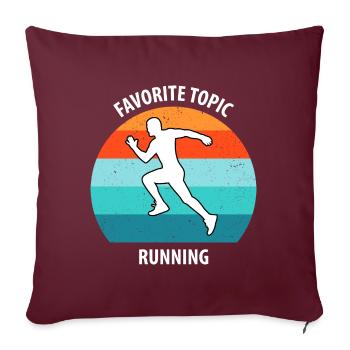 Faire du jogging - Housse de coussin décorative 45 x 45 cm - bordeaux - Devant