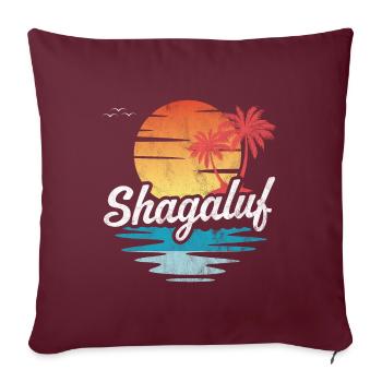 Shagaluf - Housse de coussin décorative 45 x 45 cm - bordeaux - Devant