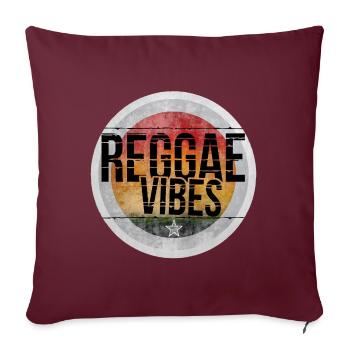 Reggae Vibes - Housse de coussin décorative 45 x 45 cm - bordeaux - Devant