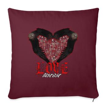 maladie de l’amour - Housse de coussin décorative 45 x 45 cm - bordeaux - Devant