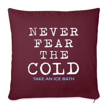 Bains de glace, Bain d’hiver, Durcissement, Bain de glace, Trou de glace - Housse de coussin décorative 45 x 45 cm - bordeaux - Devant