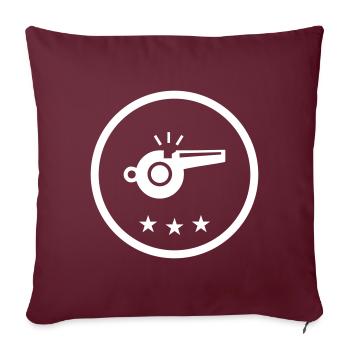 Sifflet Sifflet - Housse de coussin décorative 45 x 45 cm - bordeaux - Devant