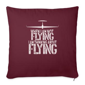 Glider & Fly - Sofa pillowcase 17,3'' x 17,3'' (45 x 45 cm) - burgundy - Front
