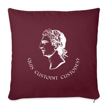 qui garde le garde latin sait - Housse de coussin décorative 45 x 45 cm - bordeaux - Devant