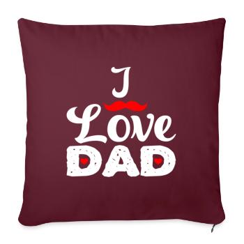 j’aime papa se - Housse de coussin décorative 45 x 45 cm - bordeaux - Devant