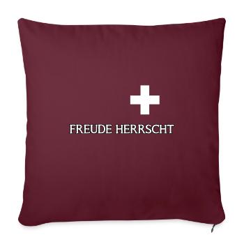 JOY RULES I Chemise suisse - Housse de coussin décorative 45 x 45 cm - bordeaux - Devant