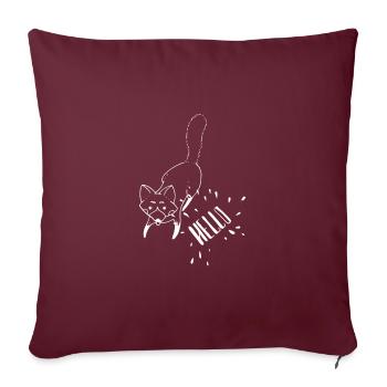 Fox, Design simple pour les enfants - Housse de coussin décorative 45 x 45 cm - bordeaux - Devant