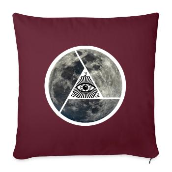 Illumination de la Lune Pouvoir de Sorcière - Housse de coussin décorative 45 x 45 cm - bordeaux - Devant