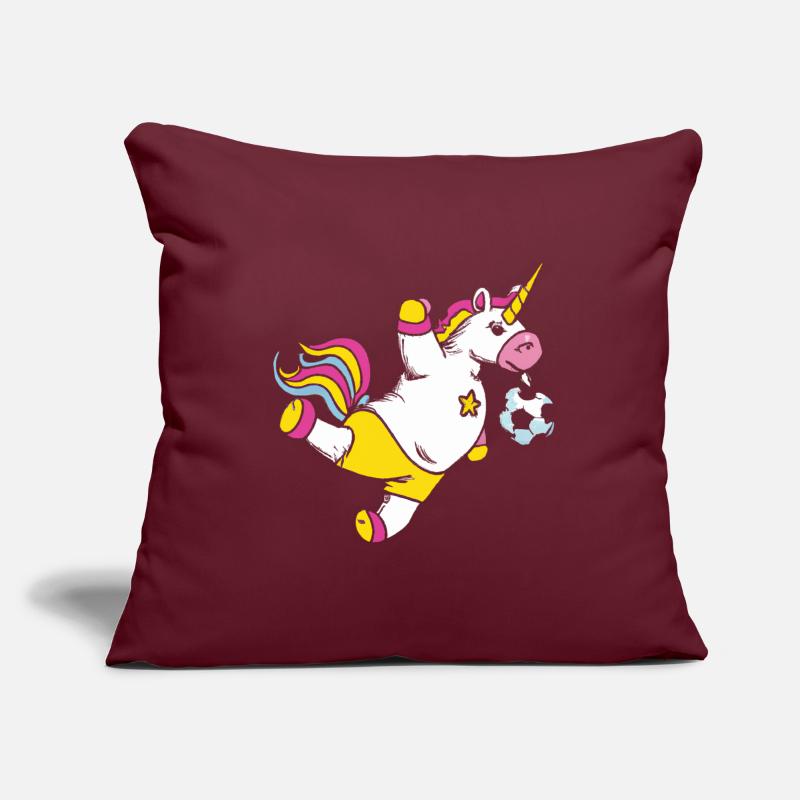 Fußball Einhorn Mädchen Sofakissenbezug 45 x 45 cm