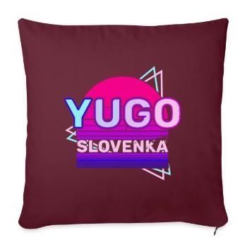 Jugoslavija Yougoslavie Jugo Tito SFRJ Jugoslawien - Housse de coussin décorative 45 x 45 cm - bordeaux - Devant