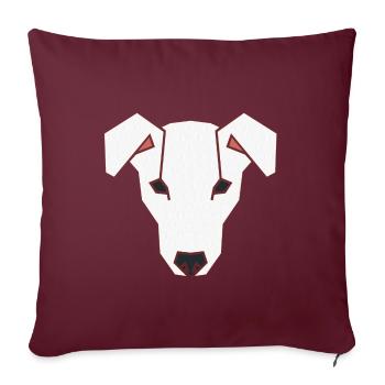 Jack Russell Faces 3a - Sofakissenbezug 45 x 45 cm - Burgunderrot - Vorne