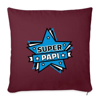 super papi - Housse de coussin décorative 45 x 45 cm - bordeaux - Devant