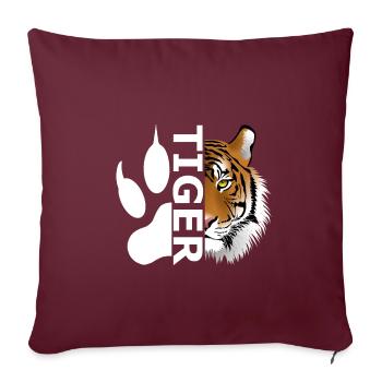 Tigre - Housse de coussin décorative 45 x 45 cm - bordeaux - Devant
