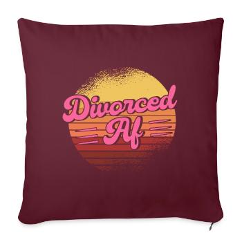 Divorce Divorcé Divorcé Cadeau - Housse de coussin décorative 45 x 45 cm - bordeaux - Devant