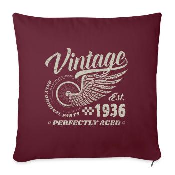 Millésime 1936 Année de naissance 84 Anniversaire 84 Millésime - Housse de coussin décorative 45 x 45 cm - bordeaux - Devant
