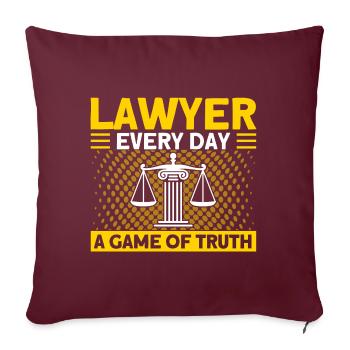 Faculté de droit Avocat en droit Etudiant en droit - Housse de coussin décorative 45 x 45 cm - bordeaux - Devant