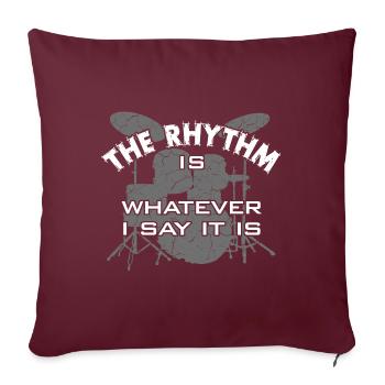 Schlagzeug Drummer Rhythmus Tempo - Sofakissenbezug 45 x 45 cm - Burgunderrot - Vorne