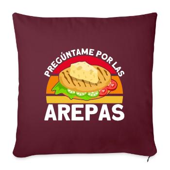 Gourmands Arepa Arepas Gesche colombien - Housse de coussin décorative 45 x 45 cm - bordeaux - Devant