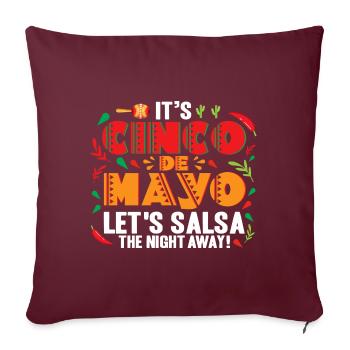 Cinco De Mayo 5 De Mayo Viva Mexico Cadeau - Housse de coussin décorative 45 x 45 cm - bordeaux - Devant