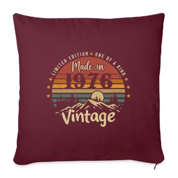1976 Anniversaire Né En 1976 Édition Limitée - Housse de coussin décorative 45 x 45 cm - bordeaux - Devant