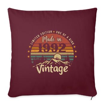1992 Anniversaire Né En 1992 Édition Limitée - Housse de coussin décorative 45 x 45 cm - bordeaux - Devant