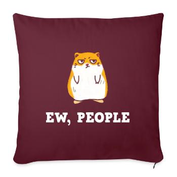Hamster Ew People Design für Goldhamster-Liebhaber - Sofakissenbezug 45 x 45 cm - Burgunderrot - Vorne