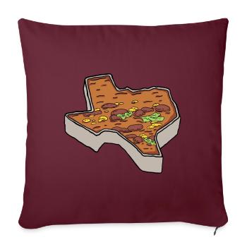 Chili con Carne Kartendesign für Liebhaber der - Sofakissenbezug 45 x 45 cm - Burgunderrot - Vorne