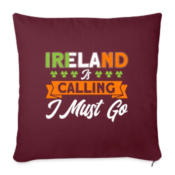 Irische Flagge Irland Irland Urlaub Geschenk - Sofakissenbezug 45 x 45 cm - Burgunderrot - Vorne