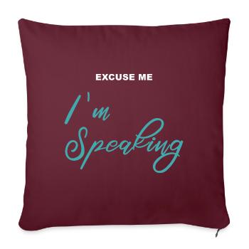 Excusez-moi - je parle - Housse de coussin décorative 45 x 45 cm - bordeaux - Devant