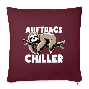 Faultier - Auftrags Chiller - Faulenzen Geschenk - Sofakissenbezug 45 x 45 cm - Burgunderrot - Vorne