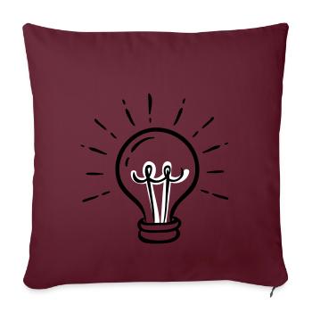 Je suis une nouvelle idée! - Housse de coussin décorative 45 x 45 cm - bordeaux - Devant