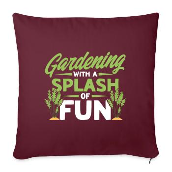 Wassergärtner Gartenarbeit mit einem Schuss Spaß G - Sofakissenbezug 45 x 45 cm - Burgunderrot - Vorne