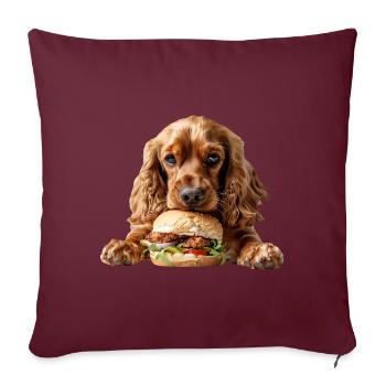 Cocker Spaniel - Sofakissenbezug 45 x 45 cm - Burgunderrot - Vorne