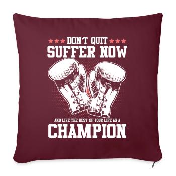 Gants de boxe - Housse de coussin décorative 45 x 45 cm - bordeaux - Devant