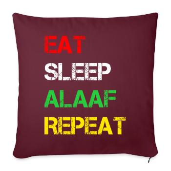 Manger Sommeil Alaaf Répéter | Carnaval de Cologne - Housse de coussin décorative 45 x 45 cm - bordeaux - Devant