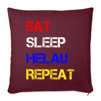 Manger dormir Helau Répéter | Célébrez le Carnaval de Mayence - Housse de coussin décorative 45 x 45 cm - bordeaux - Devant