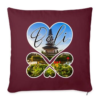 Bali - Indonésie - Housse de coussin décorative 45 x 45 cm - bordeaux - Devant
