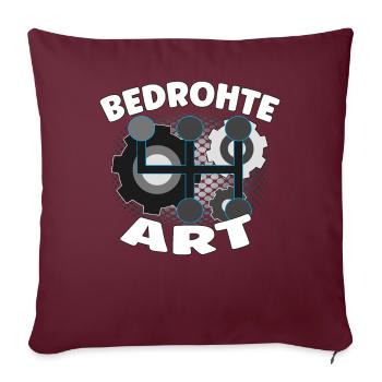 Espèces menacées - Conception de voitures à moteur à combustion interne - Housse de coussin décorative 45 x 45 cm - bordeaux - Devant