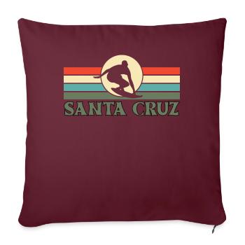 Santa Cruz, Californie, Californie - Housse de coussin décorative 45 x 45 cm - bordeaux - Devant