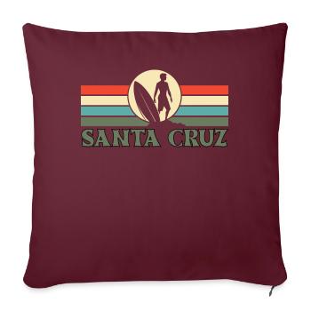 Santa Cruz, Californie, Californie - Housse de coussin décorative 45 x 45 cm - bordeaux - Devant